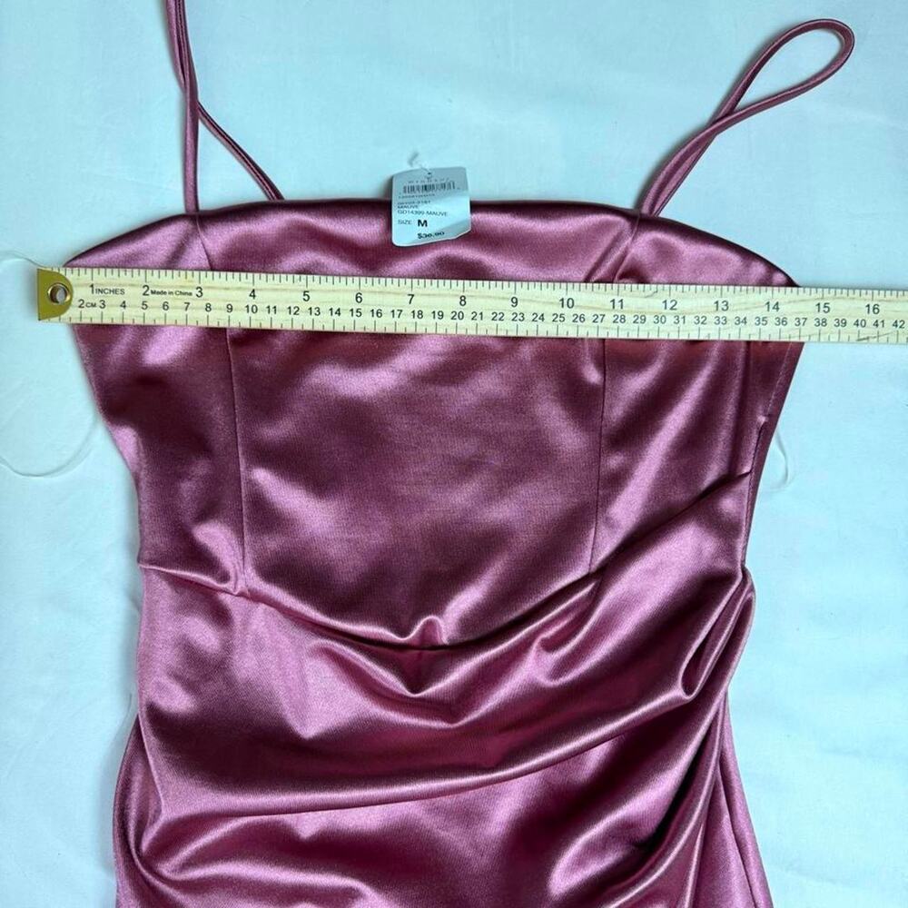 Windsor pink satin mini dress - Picture 5 of 7